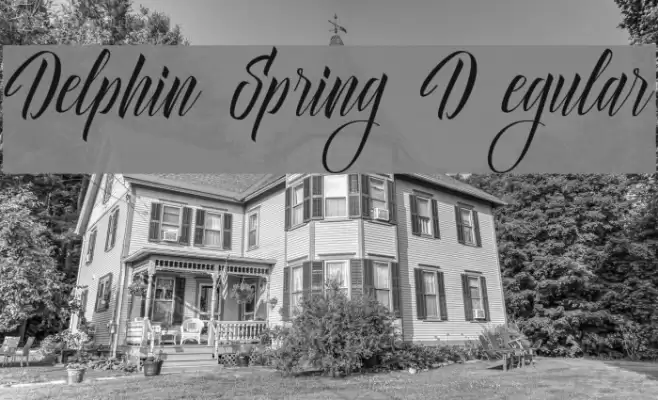 Delphin Spring DEMO Regular Font examples