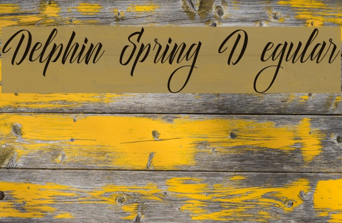 Delphin Spring DEMO Regular Font examples