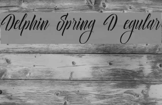 Delphin Spring DEMO Regular Font examples