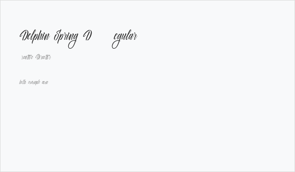 Delphin Spring DEMO Regular Business Card