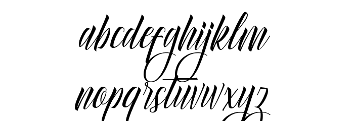 Delphin Spring DEMO Regular Font LOWERCASE