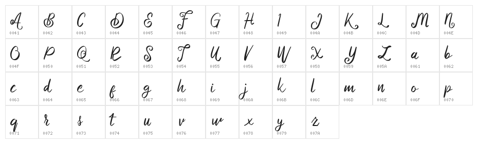Delphina FREE Character Map