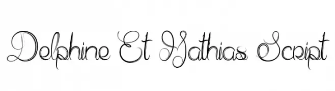 Delphine Et Mathias Script  नि: शुल्क फ़ॉन्ट्स डाउनलोड