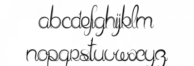 Delphine Et Mathias Script फ़ॉन्ट लोअरकेस