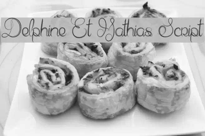Delphine Et Mathias Script Font examples