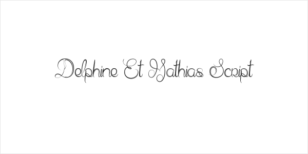 Delphine Et Mathias Script Logo