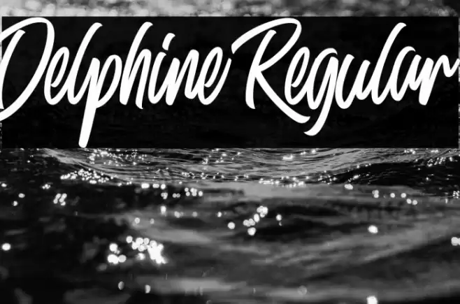 Delphine Regular Fonte examples