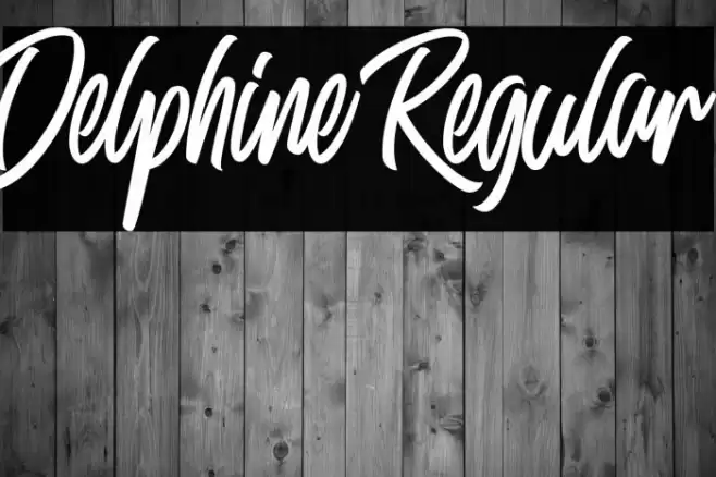Delphine Regular Fonte examples