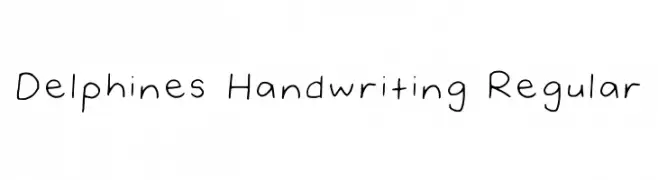 Delphines Handwriting Regular  les polices de caractères gratuit tlcharger