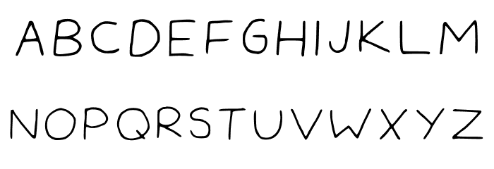 Delphines Handwriting Regular 字体 大写