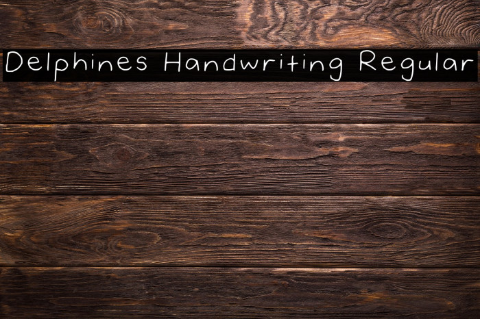 Delphines Handwriting Regular 字体 examples