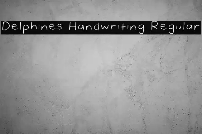 Delphines Handwriting Regular Font examples
