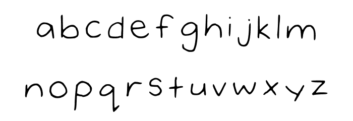 Delphines Handwriting Regular 字体 小写