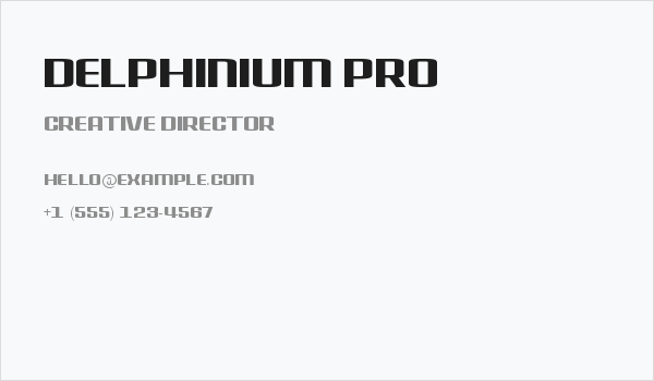 Delphinium Pro Business Card