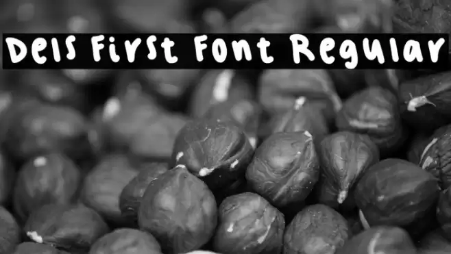 Dels First Font Regular Font examples