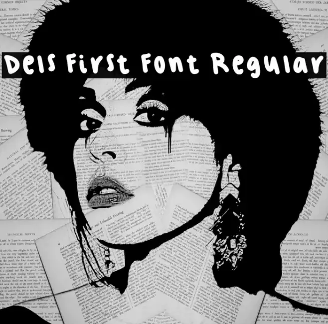 Dels First Font Regular Font examples
