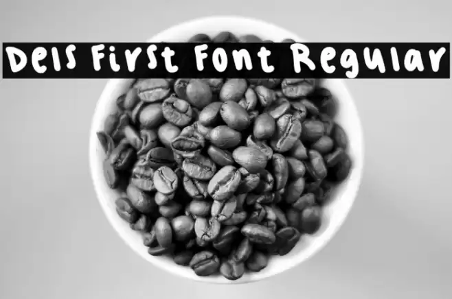 Dels First Font Regular Font examples