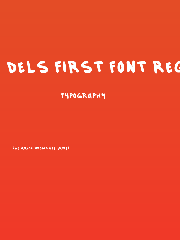 Dels First Font Regular Poster