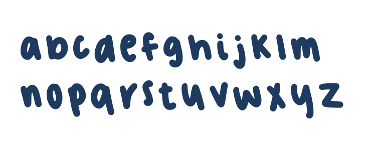Dels First Font Regular Lowercase