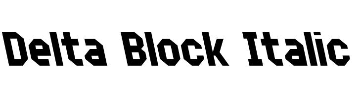 Delta Block Italic  Frei Schriftart Herunterladen