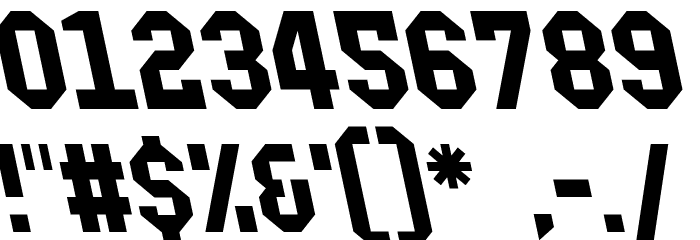 Delta Block Italic Font OTHER CHARS
