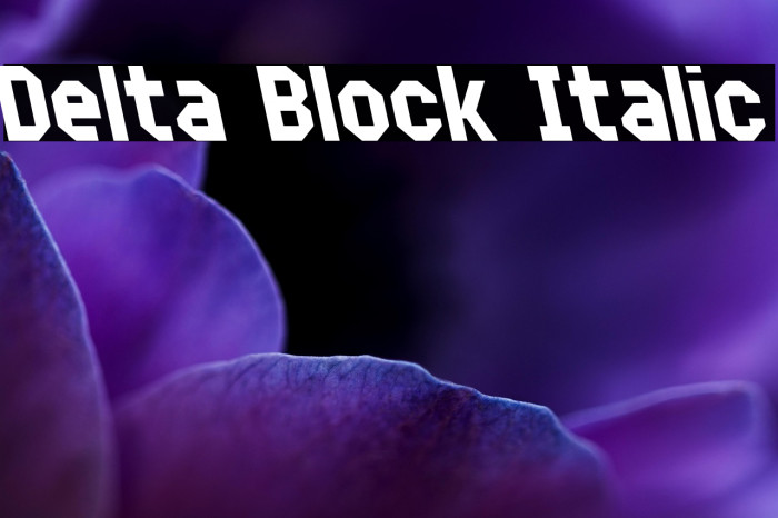 Delta Block Italic Example 1