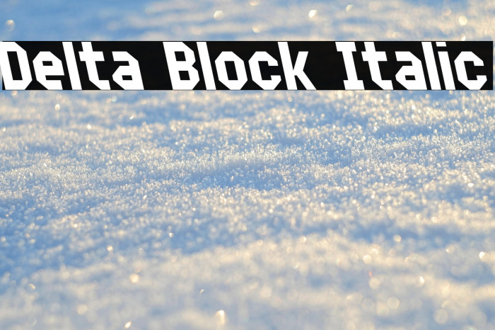 Delta Block Italic Example 2
