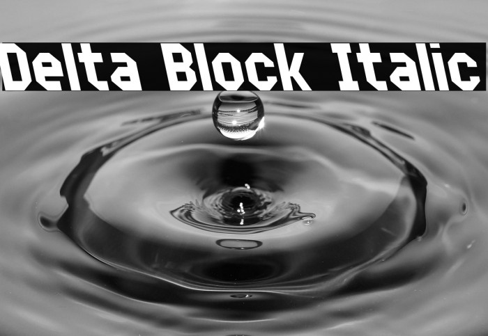 Delta Block Italic Example 3