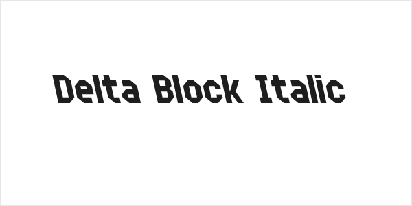 Delta Block Italic Logo