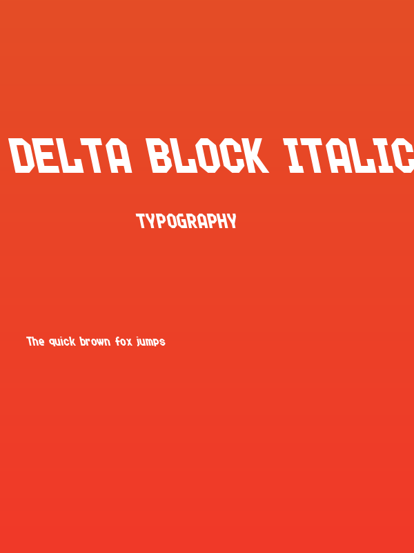 Delta Block Italic Poster