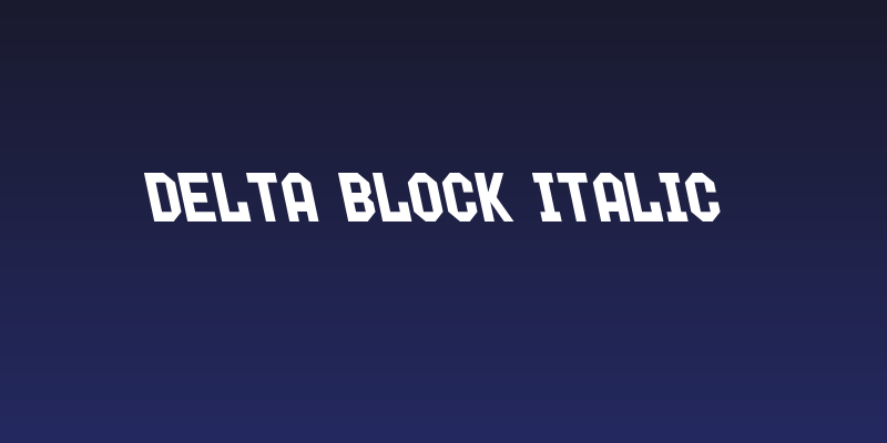 Delta Block Italic Social Header