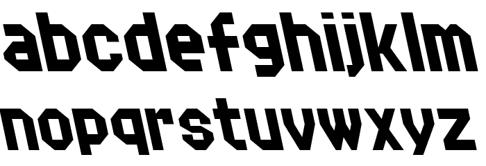 Delta Block Italic Font LOWERCASE