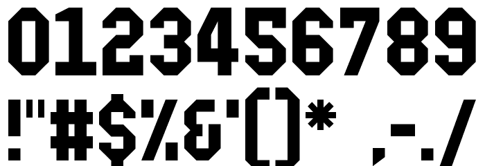 Delta Block Font OTHER CHARS