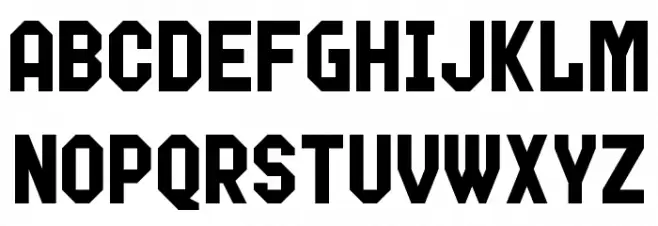 Delta Block Schriftart Groß
