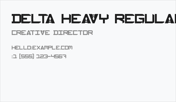 Delta Heavy Regular Business Card