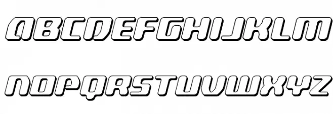 Delta Phoenix 3D Italic Polices MAJUSCULES