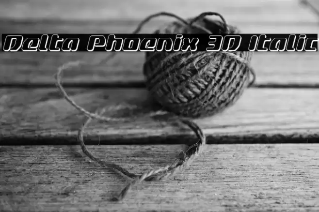 Delta Phoenix 3D Italic Font examples