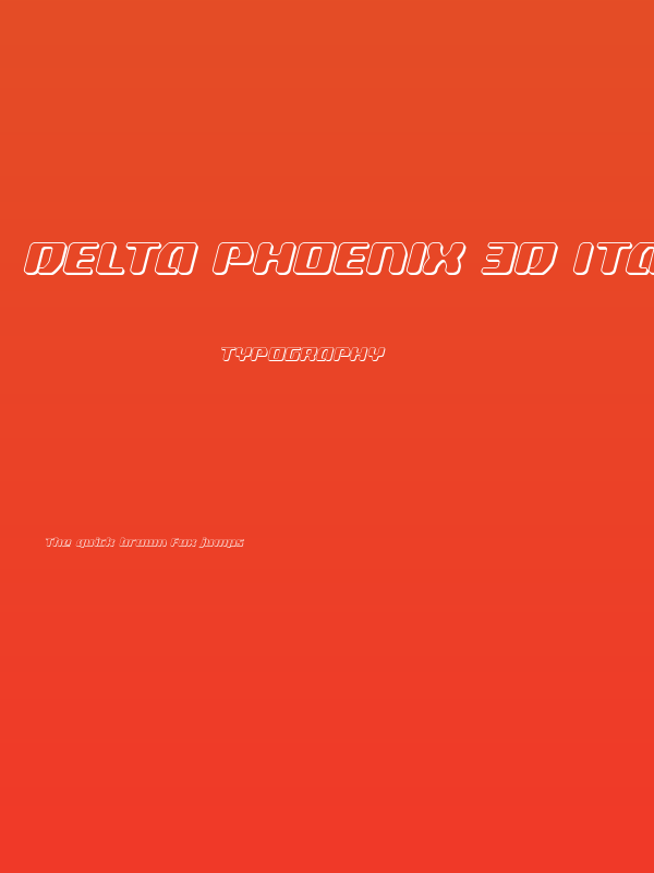 Delta Phoenix 3D Italic Poster