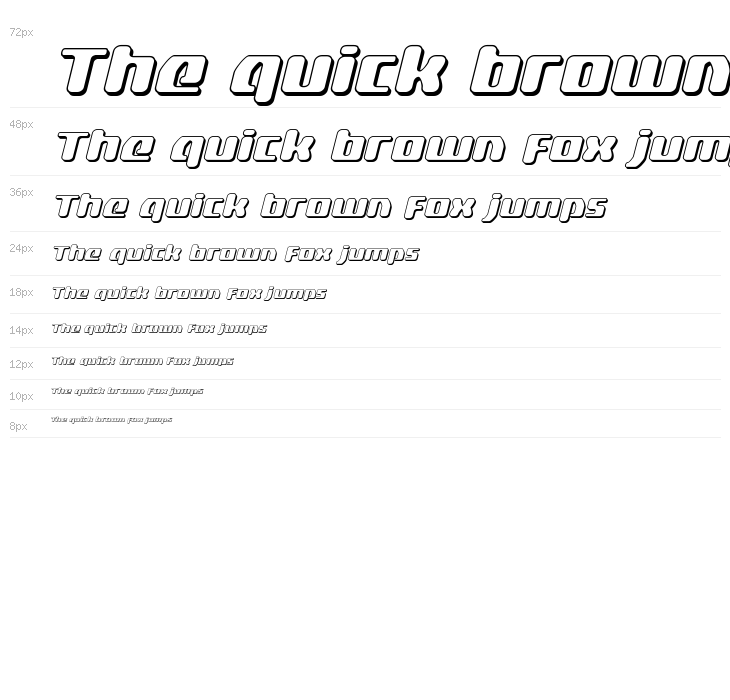 Delta Phoenix 3D Italic Waterfall