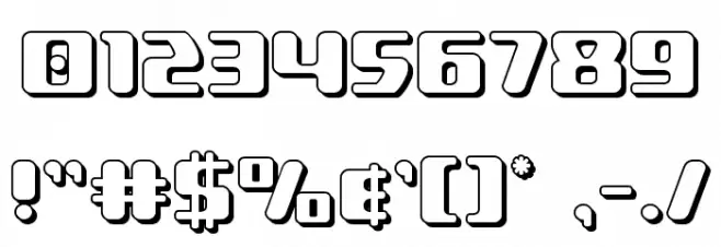 Delta Phoenix 3D Font OTHER CHARS