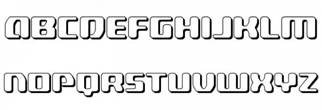Delta Phoenix 3D フォント 大文字