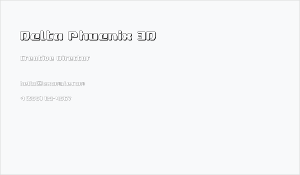 Delta Phoenix 3D Business Card