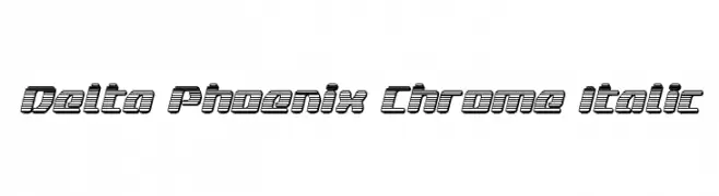 Delta Phoenix Chrome Italic  les polices de caractères gratuit tlcharger