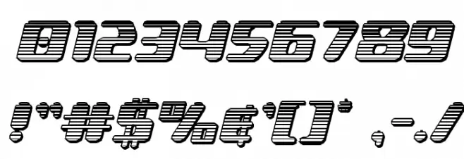 Delta Phoenix Chrome Italic Font OTHER CHARS
