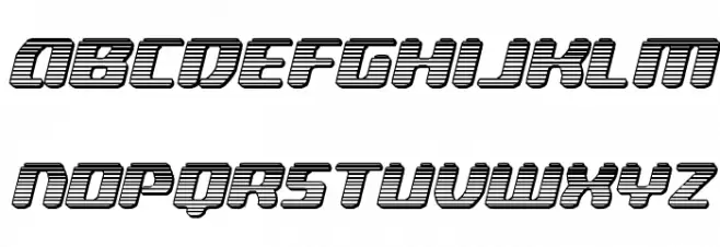 Delta Phoenix Chrome Italic फ़ॉन्ट अपरकेस