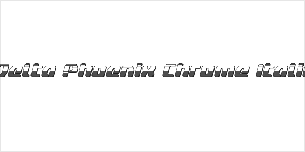 Delta Phoenix Chrome Italic Logo
