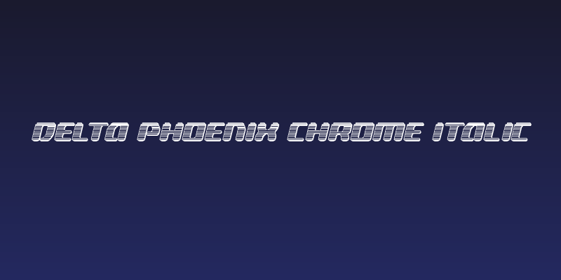 Delta Phoenix Chrome Italic Social Header