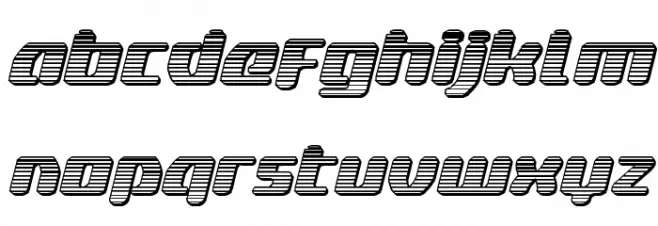Delta Phoenix Chrome Italic خط أحرف صغيرة