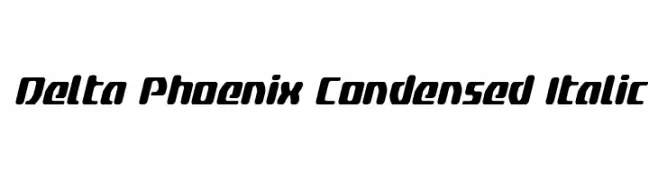 Delta Phoenix Condensed Italic  フリーフォントのダウンロード