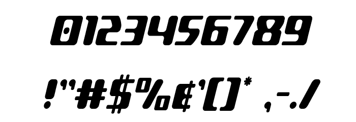 Delta Phoenix Condensed Italic Font OTHER CHARS
